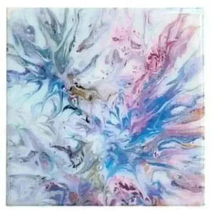 Painted Abstract Colorful Trivet Wall Art Tile